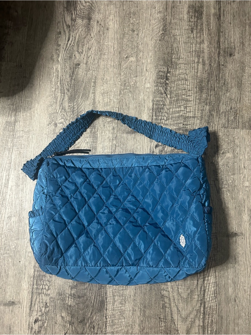 FP Movement by Free People Quilted Teal-Blue Crossbody Bag